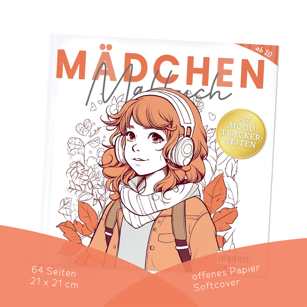 Mädchen Malbuch mit Moodtracker