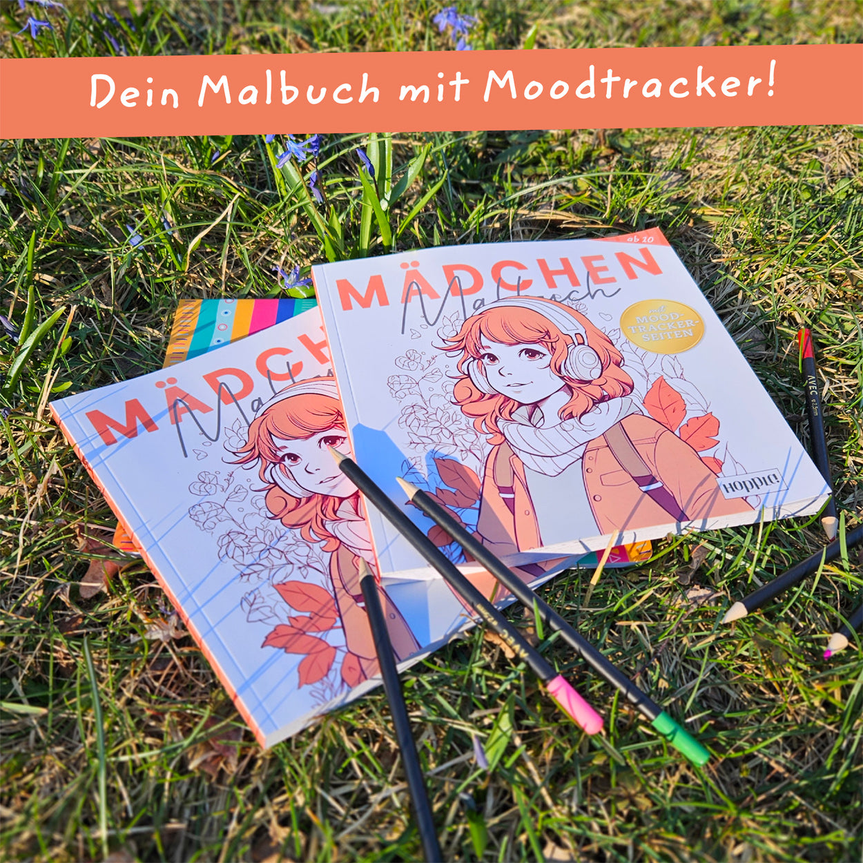 Mädchen Malbuch mit Moodtracker