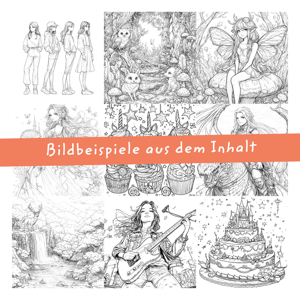 Mädchen Malbuch mit Moodtracker