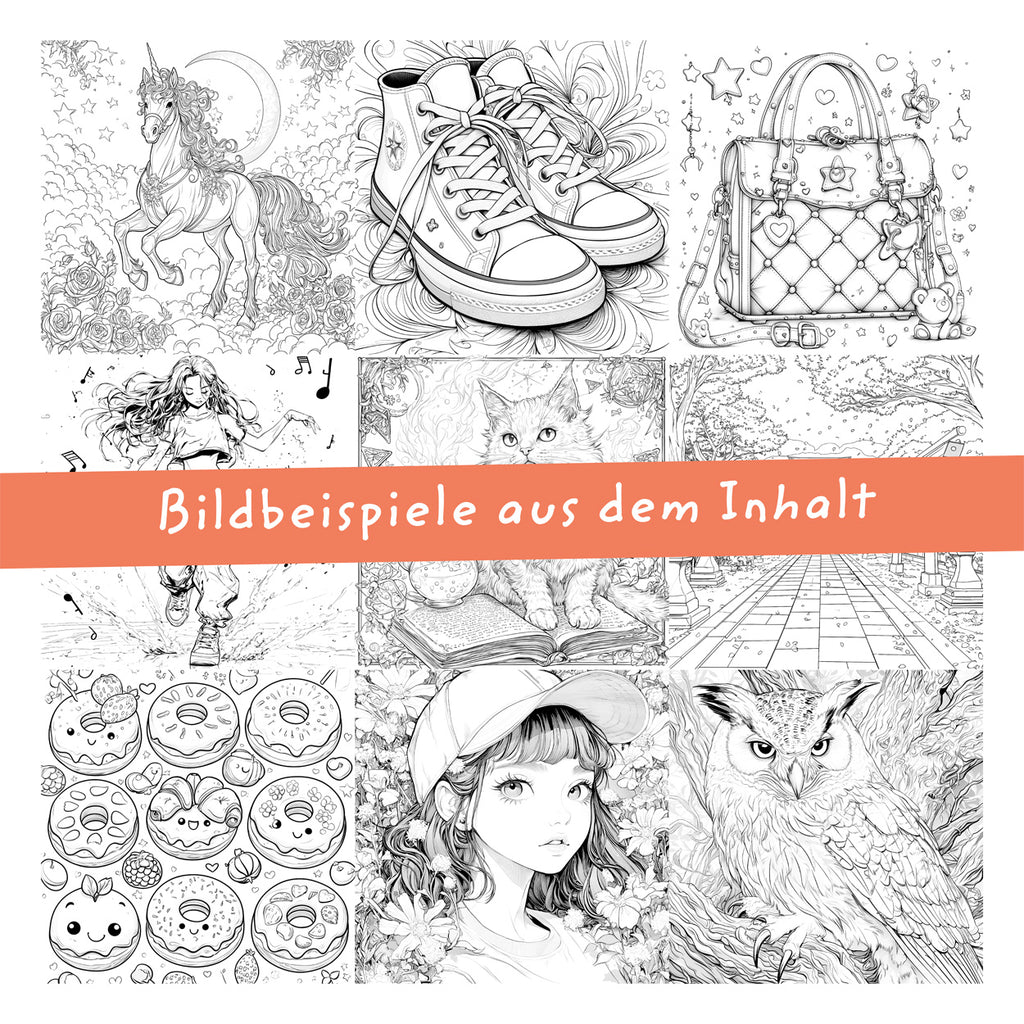 Mädchen Malbuch mit Moodtracker