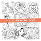 Mädchen Malbuch mit Moodtracker