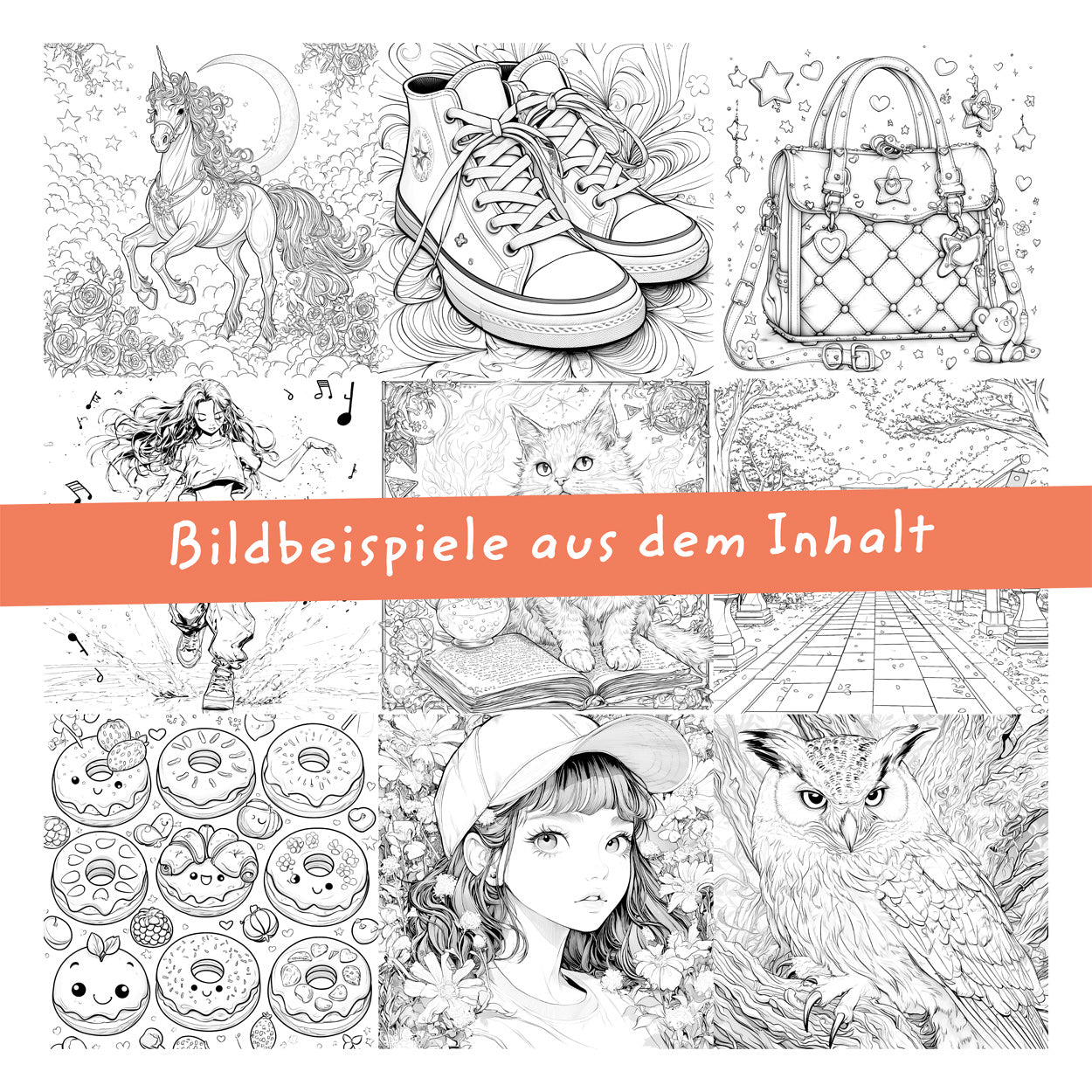 Mädchen Malbuch mit Moodtracker