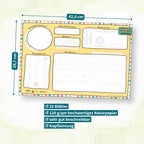 Schreibtischunterlage Schwungübungen (Gelb)