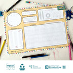 Schreibtischunterlage Schwungübungen (Gelb)