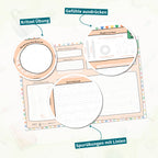 Schreibtischunterlage Schwungübungen (Rot)