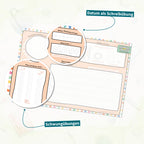 Schreibtischunterlage Schwungübungen (Rot)