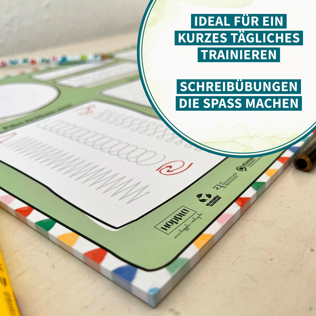 Schreibtischunterlage Schwungübungen (Grün)