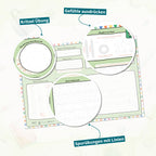 Schreibtischunterlage Schwungübungen (Grün)