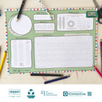 Schreibtischunterlage Schwungübungen (Grün)