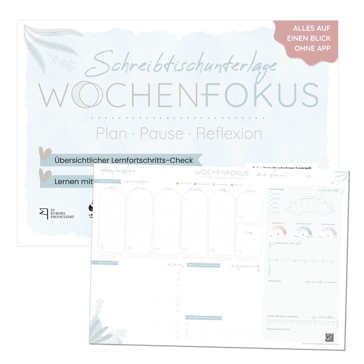 Schreibtischunterlage – Wochenfokus Lernzeit