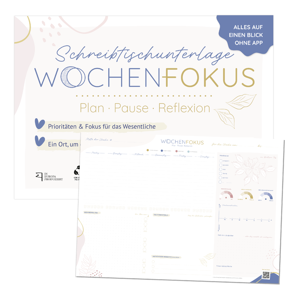 Schreibtischunterlage – Wochenfokus
